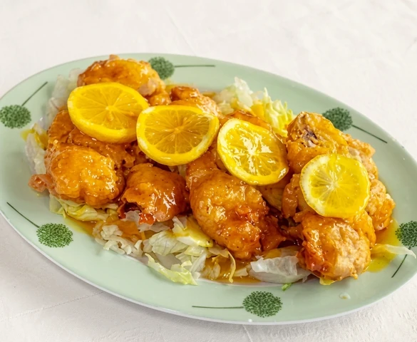Lemon chicken at Szechuan Kitchen, Cantonese cooking in Saskatoon, SK
